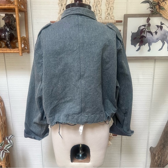 Up cycled selvedge denim cropped jacket - Picture 9 of 15